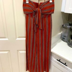 VICI Strapless Jumper Romper Capri Length Orange